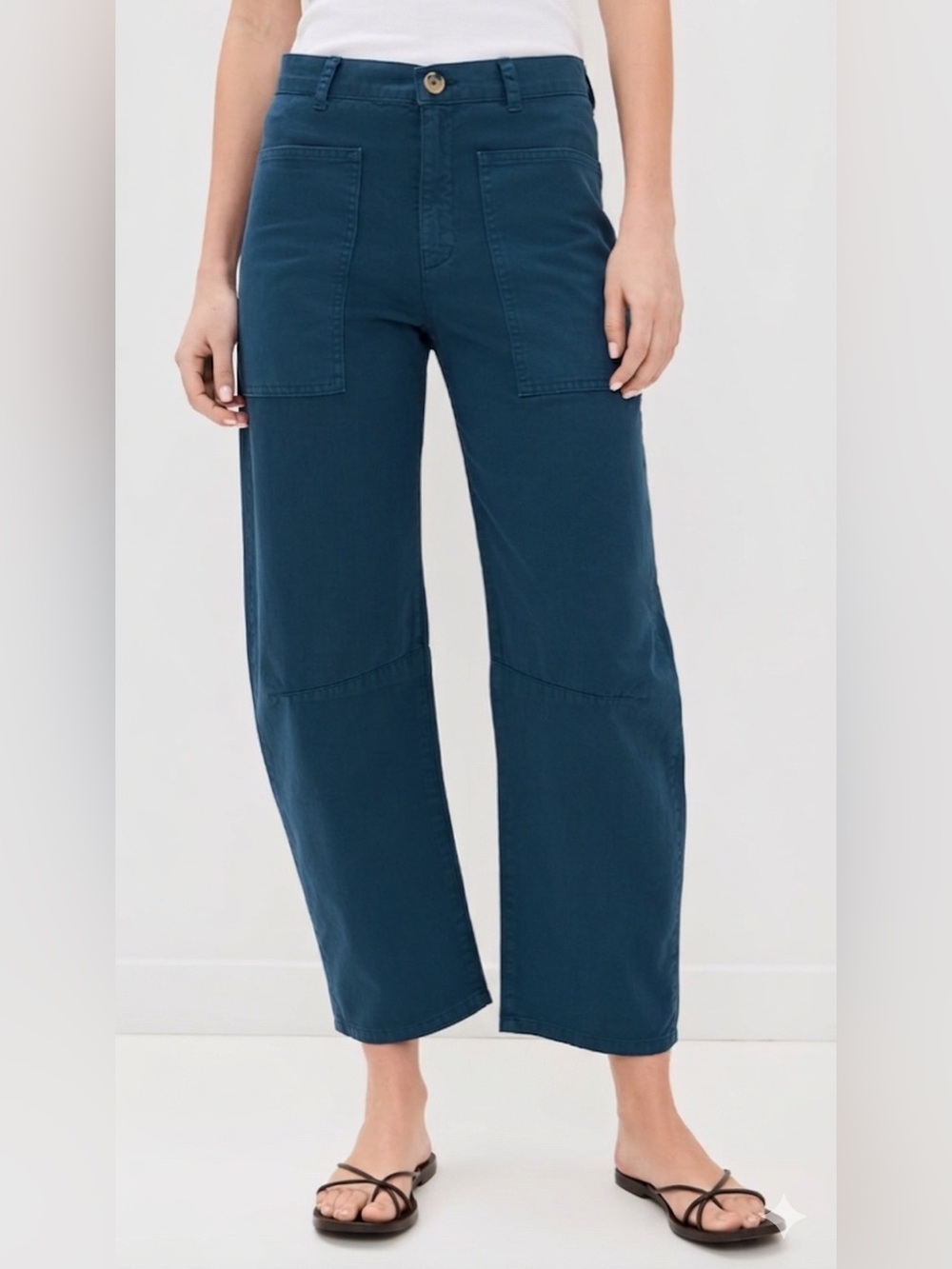 Velvet By Graham & Spencer Sz 4 Brylie Twill Blue Barrel Leg Pant